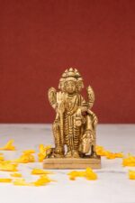 Superfine Standing Brass Dattatreya Idol – the Divine Unity – 3 Inch