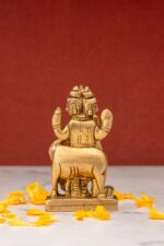 Superfine Standing Brass Dattatreya Idol – the Divine Unity – 3 Inch - Image 7