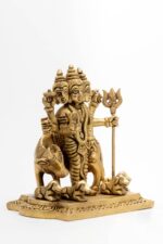 Superfine Standing Brass Dattatreya Idol – With 6 Arms – the Divine Unity – 4′ 7″ Inch - Image 7