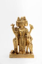 Standing Brass Dattatreya Idol – the Divine Unity – 4.5 Inch - Image 8