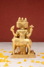 Standing Brass Dattatreya Idol – the Divine Unity – 4.5 Inch - Image 9