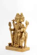 Standing Brass Dattatreya Idol – the Divine Unity – 4.5 Inch - Image 7