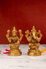 Brass Superfine Ganesh Laxmi Idol – 3.5 Inch
