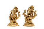 Brass Superfine Ganesh Laxmi Idol – 3.5 Inch - Image 4