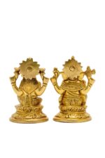 Brass Ganesh Laxmi Idol – 4.25 Inch - Image 3
