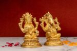 Brass Ganesh Laxmi Idol – 4.25 Inch - Image 2