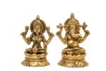 Brass Superfine Ganesh Laxmi Idol – Detailed Carving – 4.75 Inch - Image 6