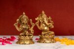 Brass Superfine Ganesh Laxmi Idol – Detailed Carving – 4.75 Inch - Image 8