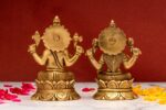 Brass Superfine Ganesh Laxmi Idol – Detailed Carving – 4.75 Inch - Image 7