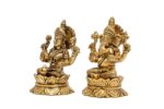 Brass Superfine Ganesh Laxmi Idol – Detailed Carving – 4.75 Inch - Image 5