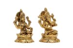 Brass Superfine Ganesh Laxmi Idol – Detailed Carving – 4.75 Inch - Image 4