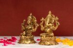 Brass Superfine Ganesh Laxmi Idol – Detailed Carving – 4.75 Inch - Image 2