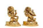 Brass Superfine Ganesh Laxmi Idol – Detailed Carving – 4.25 Inch - Image 4