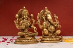 Brass Superfine Ganesh Laxmi Idol – 7.5 Inch - Image 8