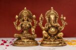Brass Superfine Ganesh Laxmi Idol – 7.5 Inch