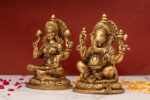 Brass Superfine Ganesh Laxmi Idol – 7.5 Inch - Image 2