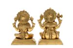 Brass Superfine Ganesh Laxmi Idol – Rat and Owl Base – 7.5 Inch - Image 3