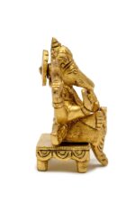 Superfine Brass Ganesha Idol Seated on Chowki – 2.5 Inch - Image 4