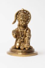 Handcrafted Sitting Hanuman Brass Idol – Symbol of Devotion, Strength & Serenity - Image 4