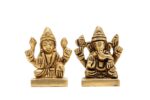 Brass Superfine Ganesh Laxmi Idol – Miniature – 2 Inch - Image 5