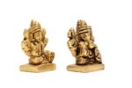 Brass Superfine Ganesh Laxmi Idol – Miniature – 2 Inch - Image 8