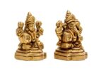 Brass Superfine Ganesh Laxmi Idol – Miniature – 2 Inch - Image 5
