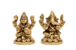 Brass Superfine Ganesh Laxmi Idol – Miniature – 2 Inch - Image 8