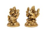 Brass Superfine Ganesh Laxmi Idol – Miniature – 2 Inch - Image 6