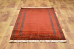 Orange Modern Hand Knotted Rug - Image 2