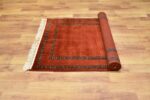 Orange Modern Hand Knotted Rug - Image 11