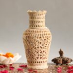 Hand Carved Soap Stone Vase 8 Inch - Image 2