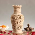 Hand Carved Soap Stone Vase 8 Inch - Image 2
