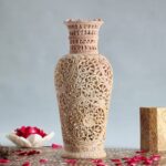 Hand Carved Soap Stone Vase 12 Inch