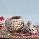 Hand Carved Soapstone Tealight Candle Holder and Lamp - Image 4