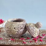 Hand Carved Soapstone Tealight Candle Holder and Lamp - Image 3