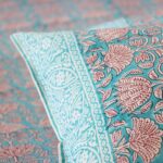 Peony Rose Hand Block Print Double Bed King Size Cotton Bed Sheet - Image 16