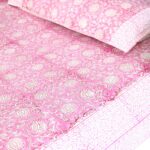 Jaipur Pink Hand Block Print Double Bed King Size Cotton Bed Sheet - Image 9