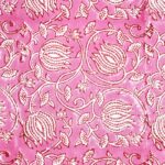 Jaipur Pink Hand Block Print Double Bed King Size Cotton Bed Sheet - Image 11