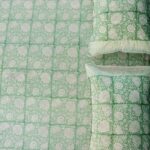 Ravaiyaa Green Hand Block Print Double Bed King Size Cotton Bed Sheet - Image 7