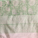 Ravaiyaa Green Hand Block Print Double Bed King Size Cotton Bed Sheet - Image 4