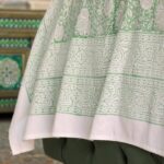 Ravaiyaa Green Hand Block Print Double Bed King Size Cotton Bed Sheet - Image 5