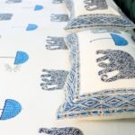 Modern Maharaja Hand Block Print Double Bed King Size Cotton Bed Sheet - Image 16