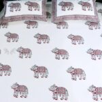 Maharaja Hand Block Print Double Bed King Size Cotton Bed Sheet - Image 9