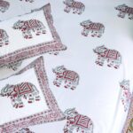 Maharaja Hand Block Print Double Bed King Size Cotton Bed Sheet - Image 3