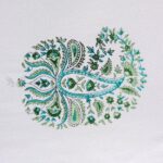 Paisley Mint Hand Block Print Double Bed King Size Cotton Bed Sheet - Image 8