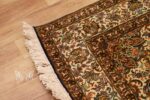 Kashan Design Silk Rug/carpet from Kashmir – Black (4×6 ft) - Image 5