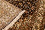 Kashan Design Silk Rug/carpet from Kashmir – Black (4×6 ft) - Image 7