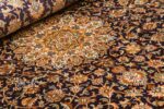 Kashan Design Silk Rug/carpet from Kashmir – Black (4×6 ft) - Image 8