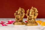 Brass Superfine Ganesh Laxmi Idol – 2.5 Inch - Image 2