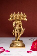 Brass Standing Panchmukhi Hanuman Idol – 5 Inch